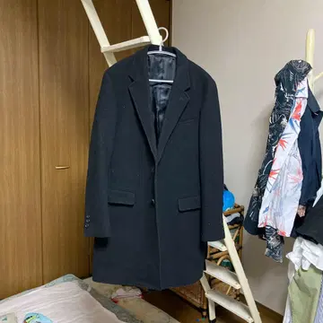 A DAY IN THE LIFE 울 체스터 코트 블랙 L