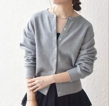 SHIPS any: USA 코튼 속기모 스냅 가디건