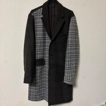 체크 무늬 체스터 코트