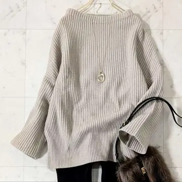 두지엠 클라세 캐시미어 혼방 아제 풀오버 베이지 Deuxieme