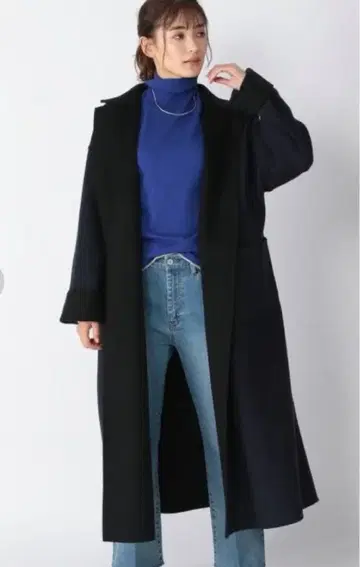 BARNYARDSTORM 리버 롱 코트 네이비 블랙 택 포함 새상품