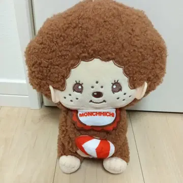 몬치치 봉제 인형 약 30cm 빨간색 캔디 포함