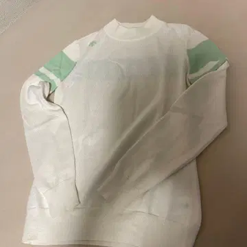 DESCENTE 긴팔 스웨터 화이트/그린