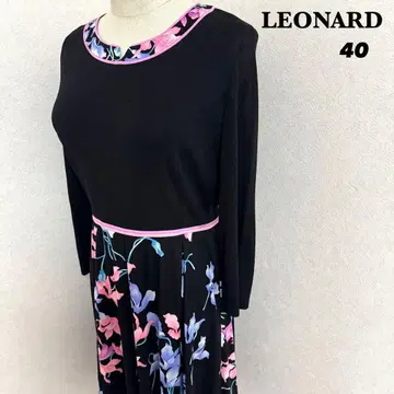 [ 미사용급 ] LEONARD 근년 연예인 착용 카나리아 원피스 40 L