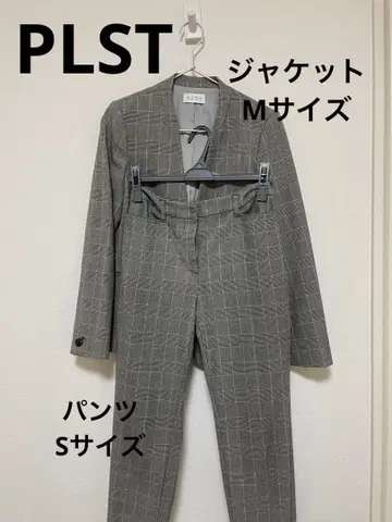 PLST 웜 리저브 그레이 체크 팬츠 셋업