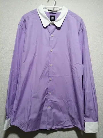 00s GAP 연보라/화이트 컬러 긴팔 셔츠 L 사이즈