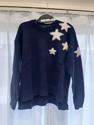 RADIATE 별 패턴 니트 스웨터 네이비 야마다야