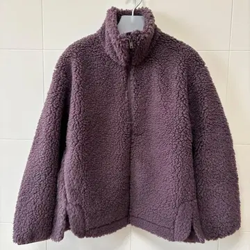 UNIQLO 플리스 집업 자켓 퍼플 M 사이즈