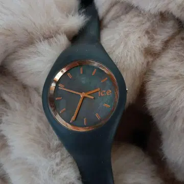 ice watch 아날로그 손목시계 다크 그레이/골드