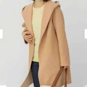 택 포함 새상품 23구 울 후드 부착 코트