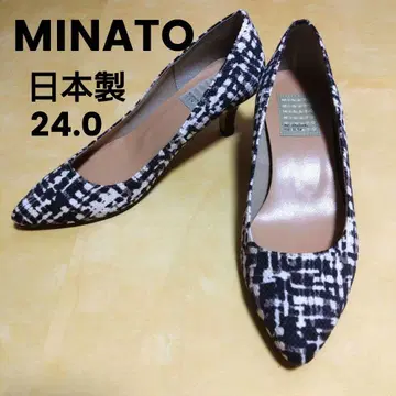 새상품급 MINATO 미나토 베이지 펌프스 스틸레토 브라운