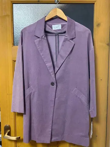택 포함 새상품 Vin 퍼플 테일러드 자켓 38