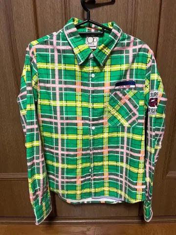 OP 체크 무늬 긴팔 셔츠