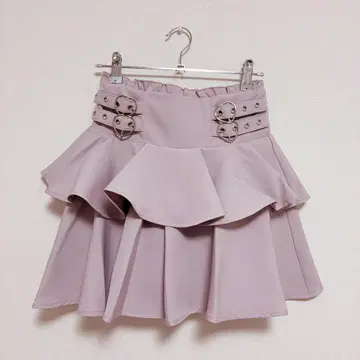 MA*RS MARS 하트 버클 이단 프릴 치마바지 핑크 양산형 지뢰계