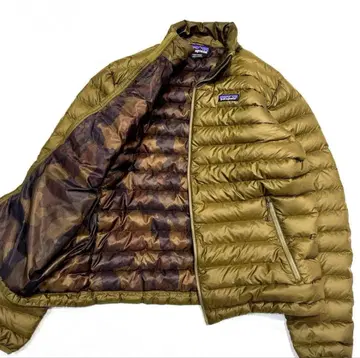 [ 새상품급/남성용L ] 파타고니아 다운 스웨터 내부 카모 무늬 카키