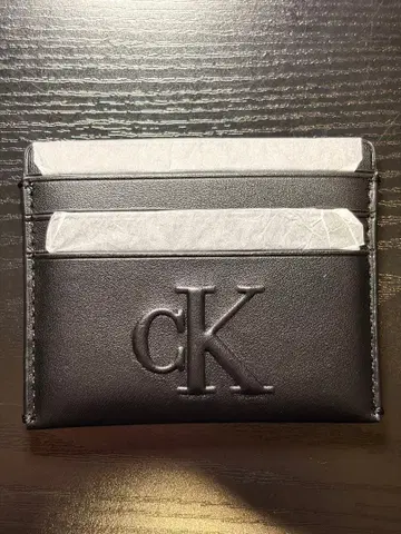 새상품 Calvin Klein 카드 케이스 명함지갑 매트 블랙 CK 로고