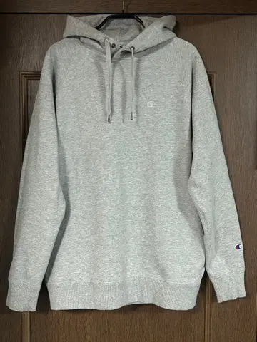 챔피온 나노 유니버스 별주 후드티 백 리브 래글런 풀오버 그레이