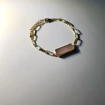 골드 체인 로즈쿼츠 팔찌