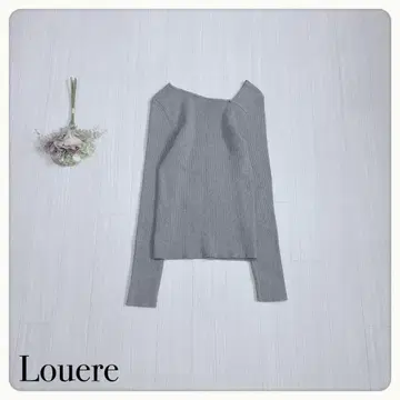 [ 새상품급 ] 루엘레 비대칭 리브 니트 그레이 M 데콜테 미인