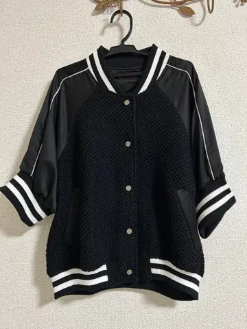 새상품 스콧 클럽 메쉬 자켓 ma-1 블랙