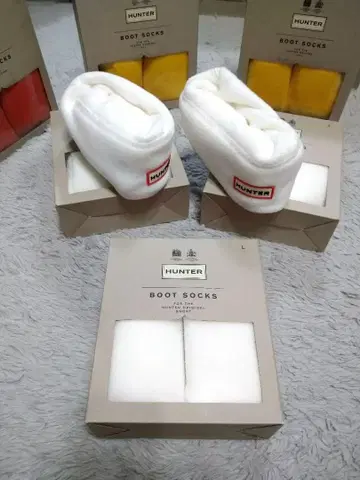 헌터 HUNTER 부츠 삭스 화이트 컬러 여성용 L 새상품 미사용품 인기