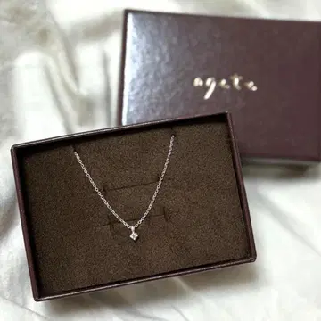 agate 실버 다이아몬드 목걸이