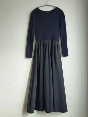 컨디션 최상 바니스뉴욕 리브 니트 도킹 원피스 38 울 혼방