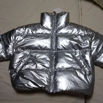 실버 다운 자켓 숏 기장