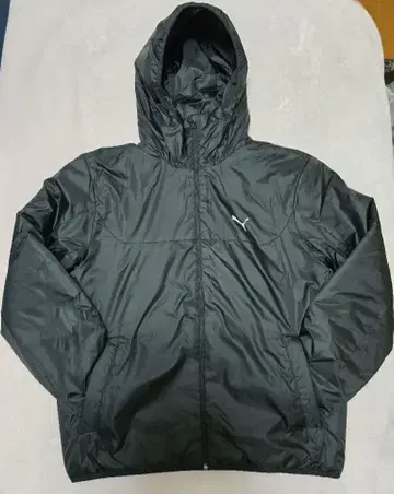 PUMA 블랙 후드 부착 자켓