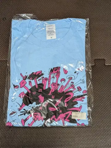 NUMBERGIRL 역분사 밴드 티셔츠 M 스카이블루