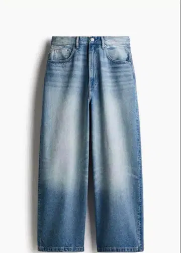 라이트 블루 데님 와이드 레그 청바지