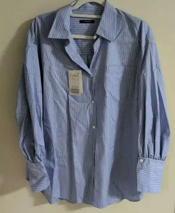 새상품 JOURNAL STANDARD 스트라이프 긴팔 셔츠 파랑 블루 F