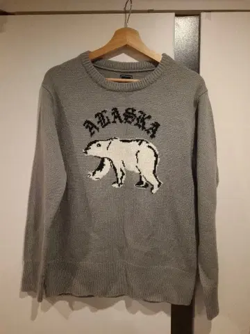 Hdm 알래스카 곰 디자인 니트 스웨터 L