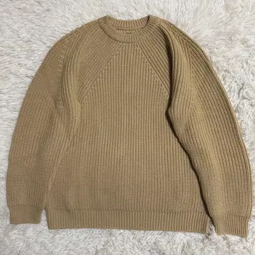 바토너 BATONER 시그니처 크루넥 니트 베이지 L