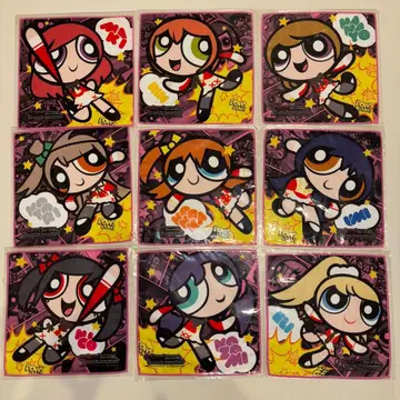 러브 라이브! x 파워퍼프걸스 콜라보 손수건 9인 세트