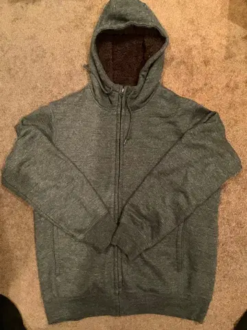 유니클로 보아 안감 풀 집업 점퍼 그레이 색상 L 사이즈