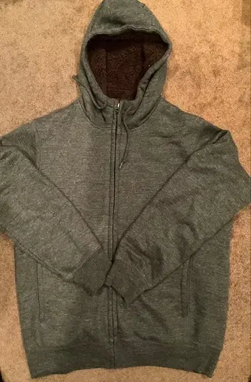 유니클로 보아 안감 풀 집업 점퍼 그레이 색상 L 사이즈