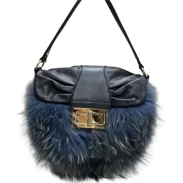 새상품급! FURLA 훌라 핸드백 퍼 블랙