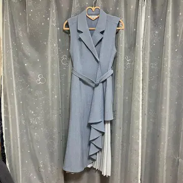 슬리브리스 롱 원피스 M 라이트 블루