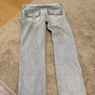 슬림핏 데님 라이트 그레이