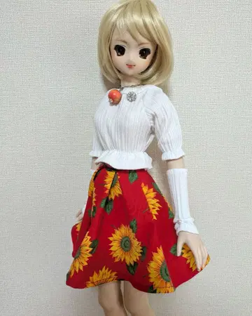 DD 돌피드림 해바라기 패턴 의류 핸드메이드