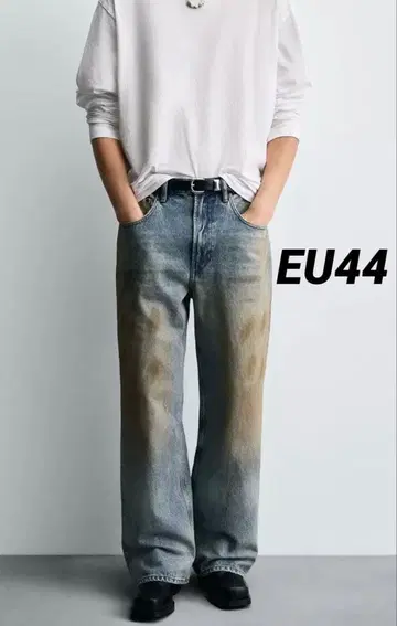 ZARA 자라 빈티지 가공 배기 핏 청바지 EU44 JP34