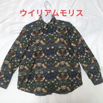 윌리엄 모리스 딸기 도둑 긴팔 셔츠 네이비 계열 M~L 사이즈