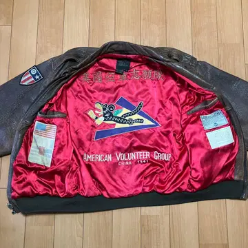 아비렉스 A-2 가죽 플라이트 자켓 80's 빈티지