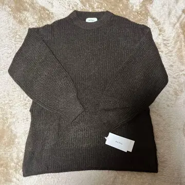 택 포함 새상품 미라 오웬 울 혼방 니트 스웨터 다크 브라운