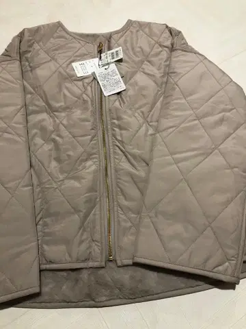 베이지 퀼팅 자켓 38