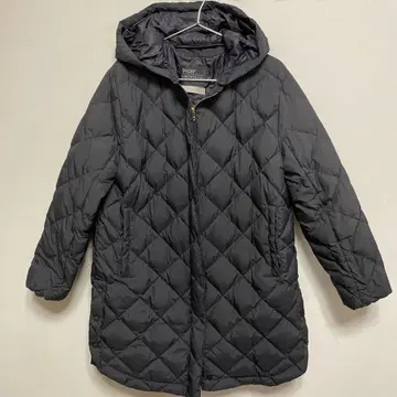 블랙 후드 부착 퀼팅 다운 자켓 L 사이즈