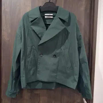 야마다야 다크 그린 더블 버튼 자켓 숏 기장 Vin