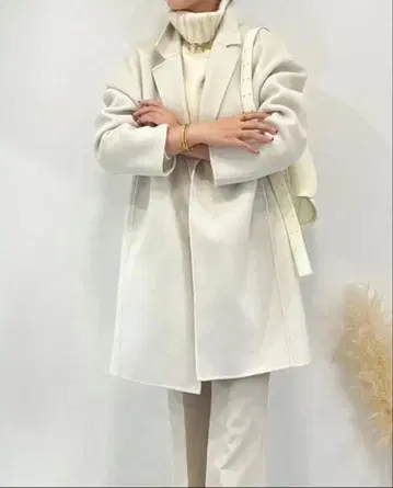 울 롱 코트 사이즈 38 울 100%