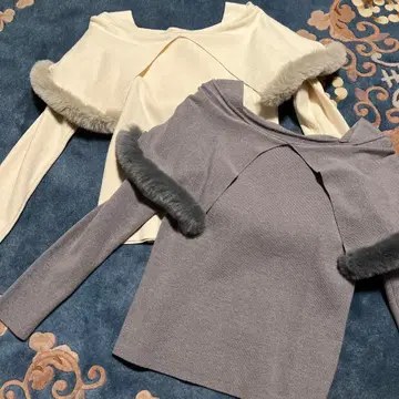 MISCH MASCH 퍼 니트 2개 세트